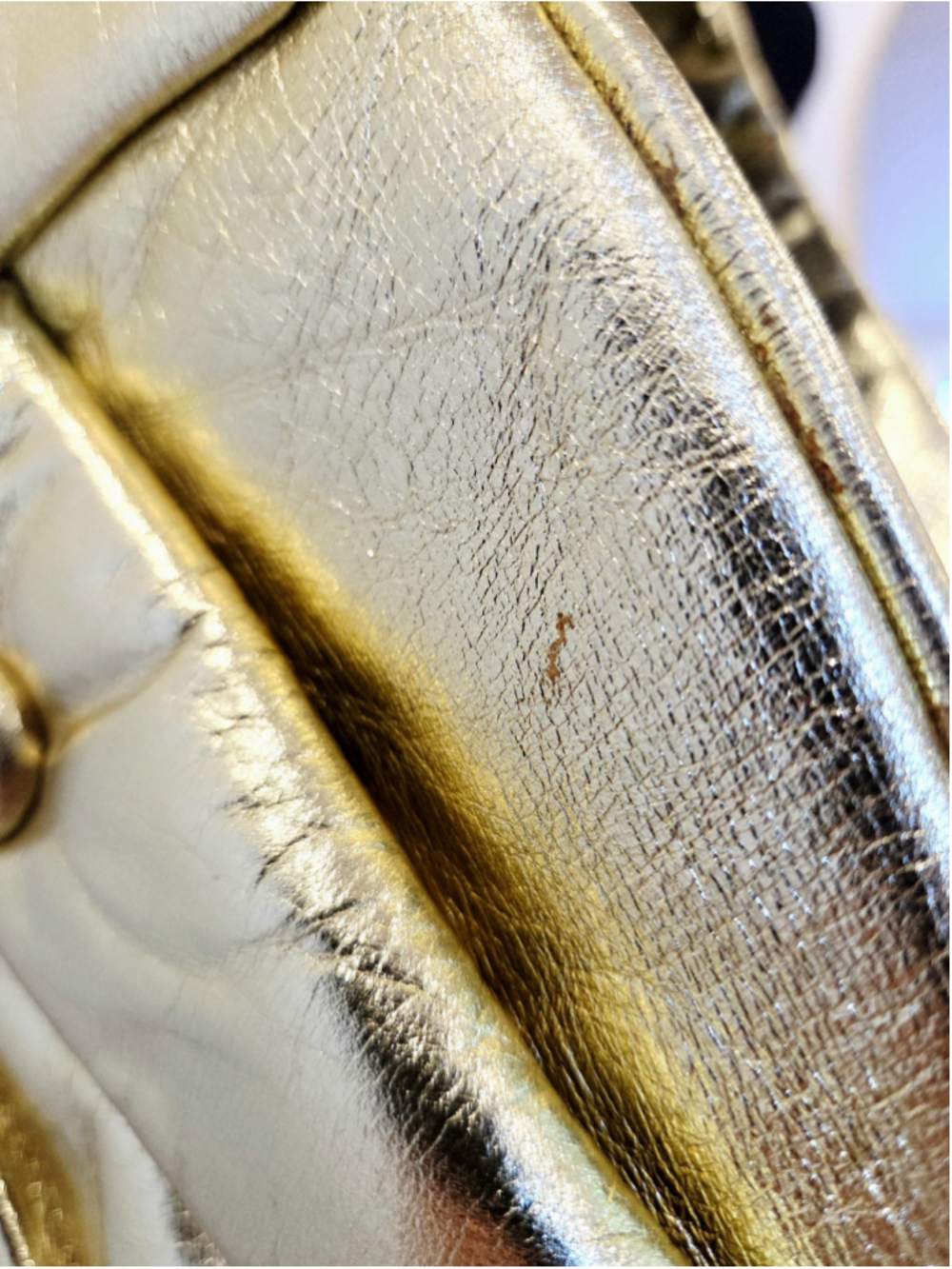 Vintage glam gold lamé evening bag | Custom Made by Frenchy | 70s–80s - Picture 10 of 16